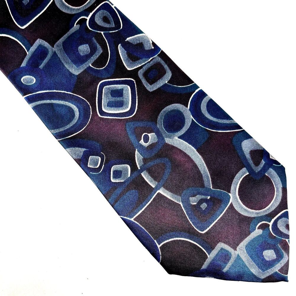 Vintage Don Loper Tie Mens Beverly Hills Necktie Multicolor Abstract